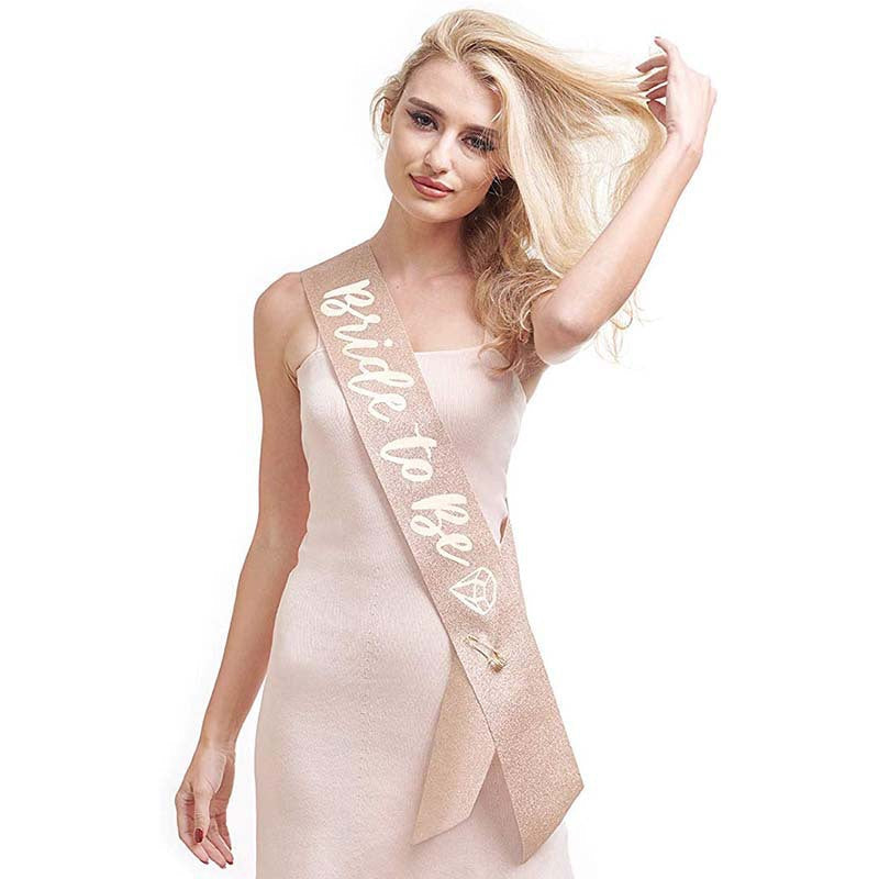 Ladies Glittering Bride Sash Kalsten