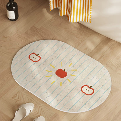 Playful Lemon-Themed Bath Mat