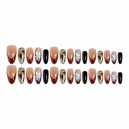 Artificial nail set with extravagant 3D design and elegant embellishments Acalora