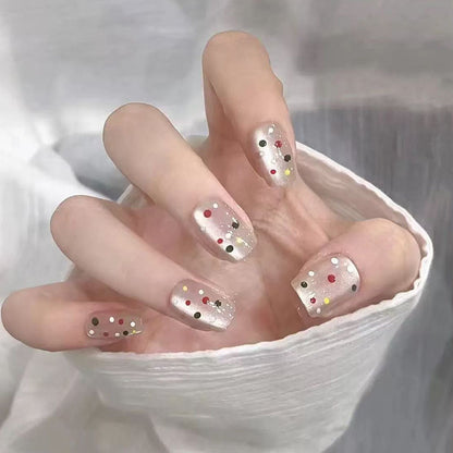 Artistic Confetti Press-On Nail Set Acalora