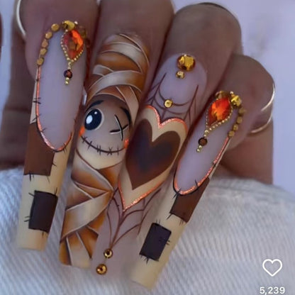 Stylish artificial nails in abstract design Acalora