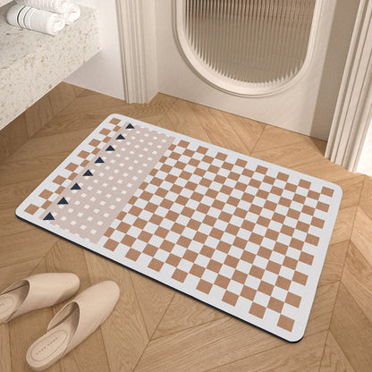 Geometric Pattern Soft Bath Mat Acalora