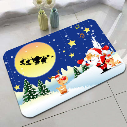 Festive Holiday-Themed Bath Mat