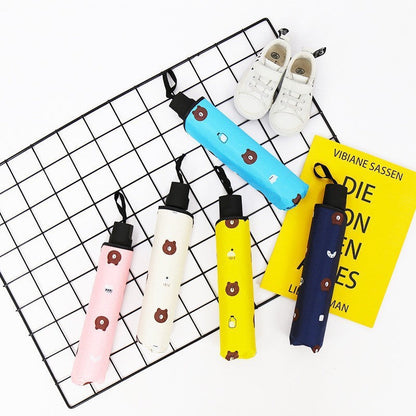 Women's creative folding umbrella with animal motif Bowlift