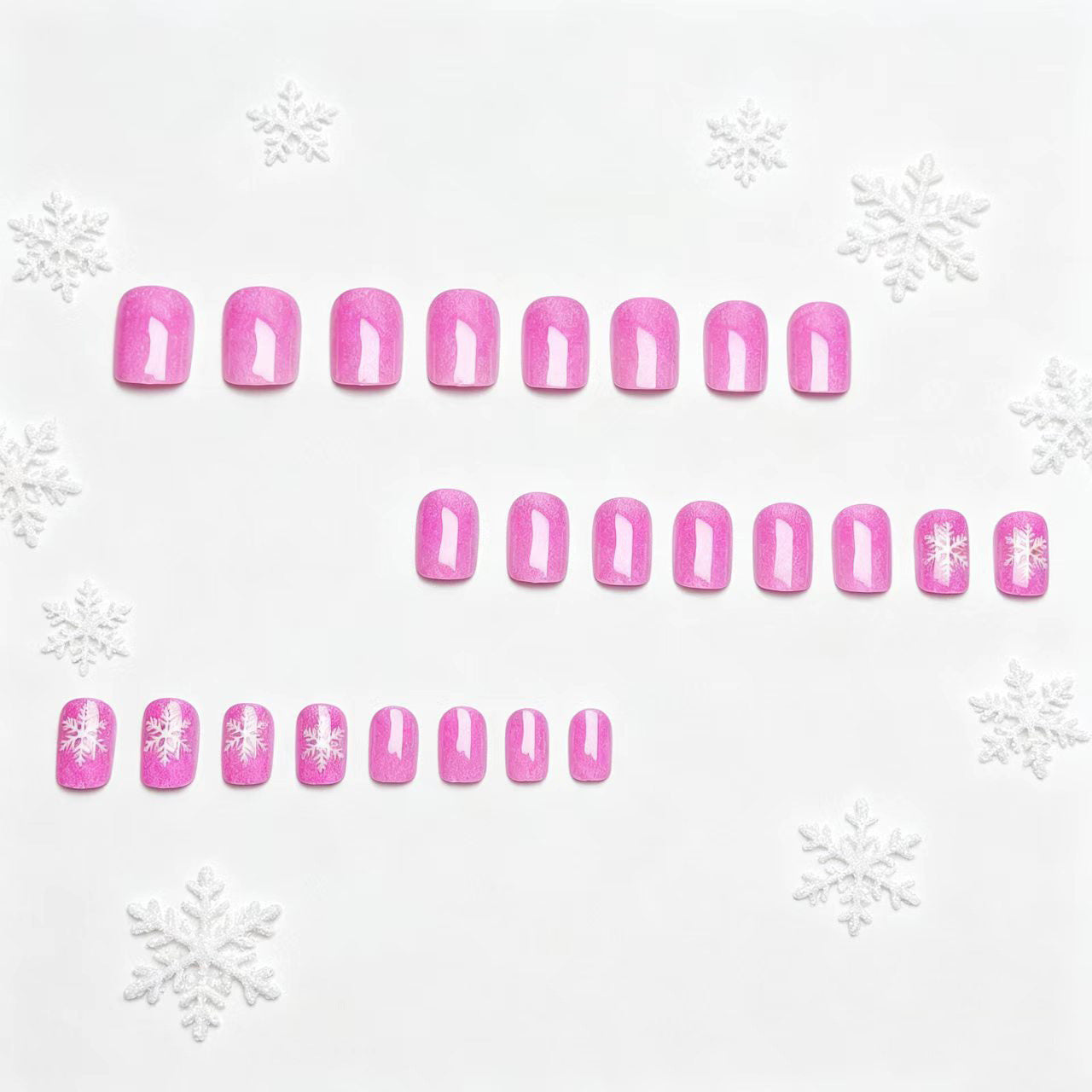 Snowflake Design Acrylic Nail Art Acalora