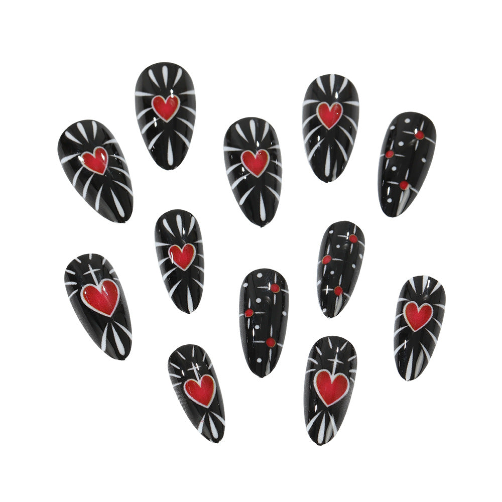 Creative heart design press-on nails Acalora
