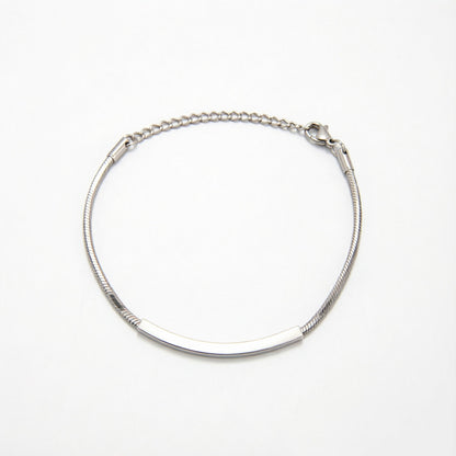 Elegant Minimalist Silver Chain Bracelet Acalora