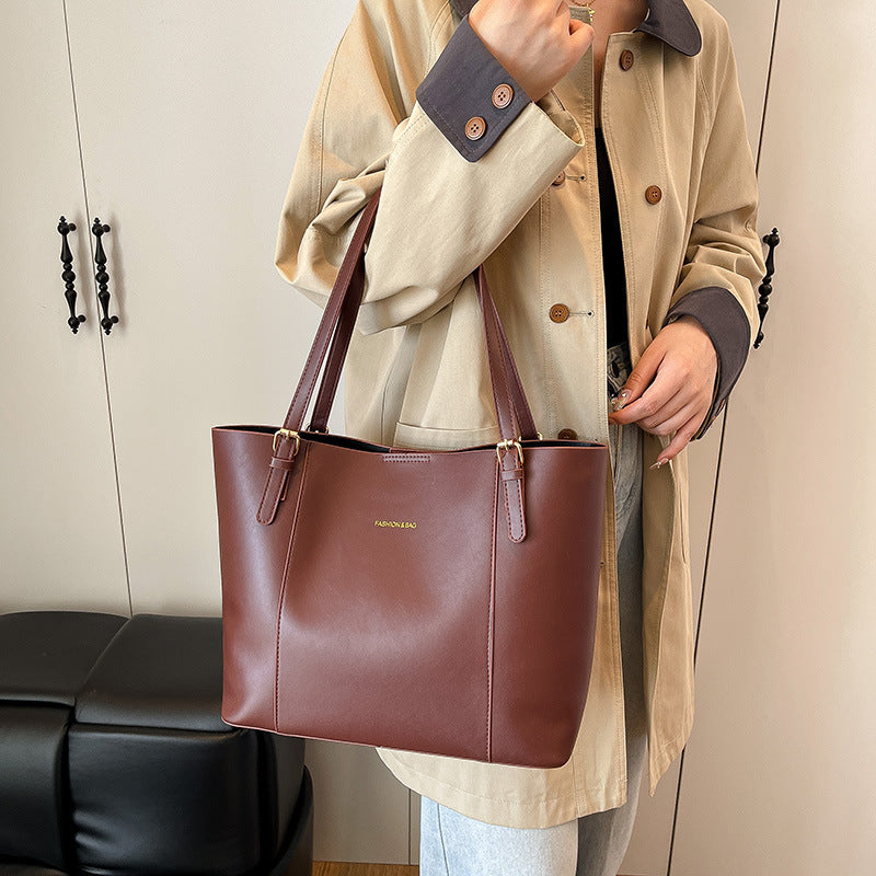 Sleek Minimalist Leather Tote Bag Acalora