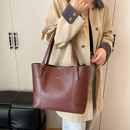 Sleek Minimalist Leather Tote Bag Acalora