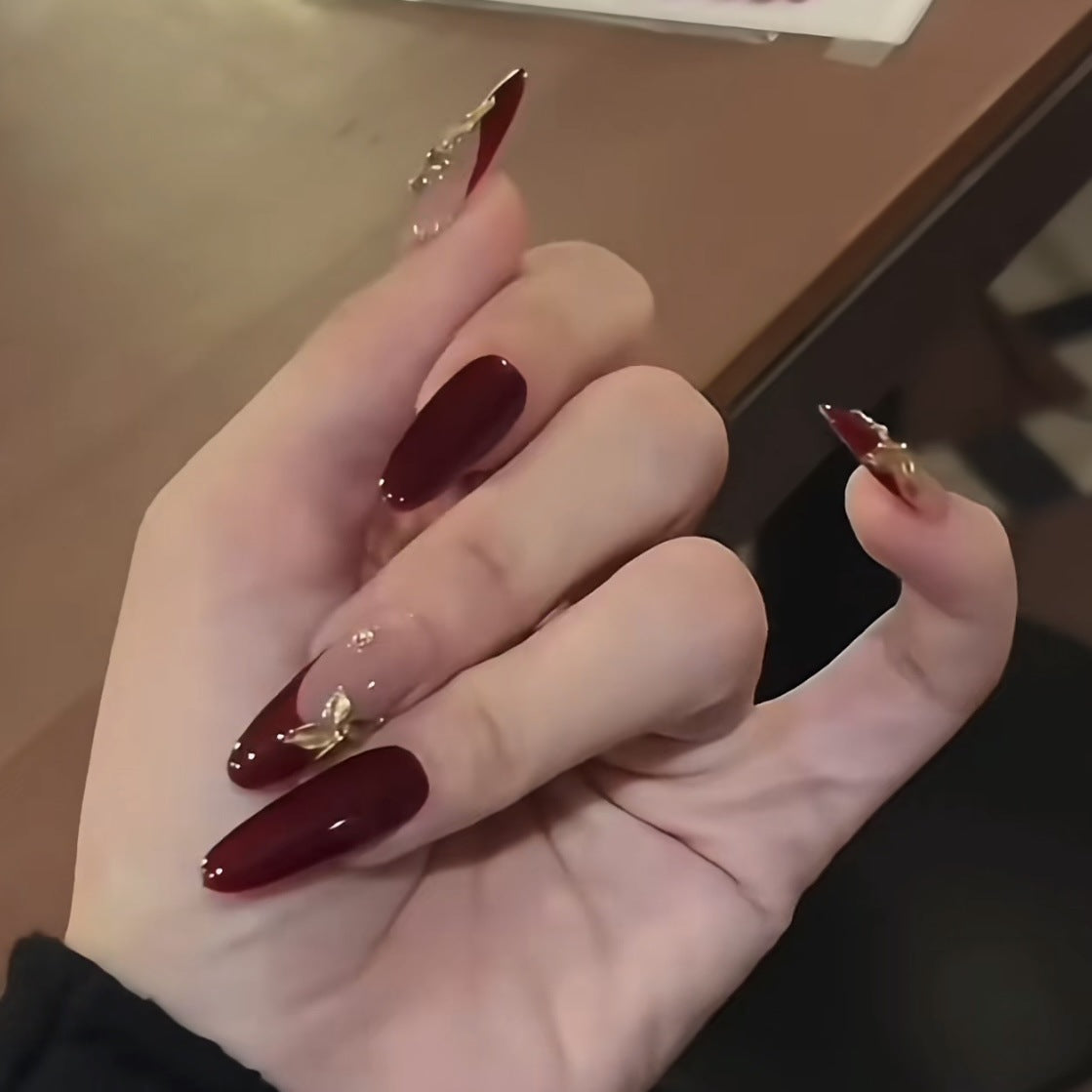 Luxury Floral Acrylic Press-On Nail Set Acalora