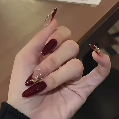 Luxury Floral Acrylic Press-On Nail Set Acalora