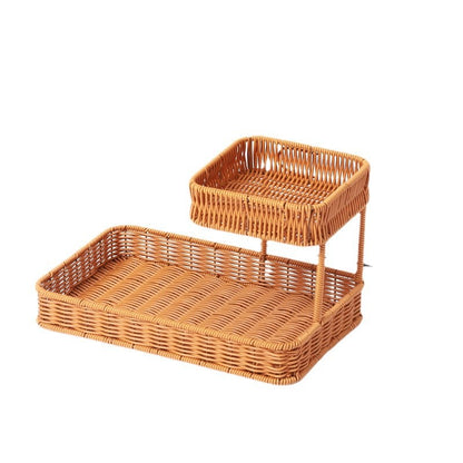 Multi-Tiered Wicker Organization Tray Acalora