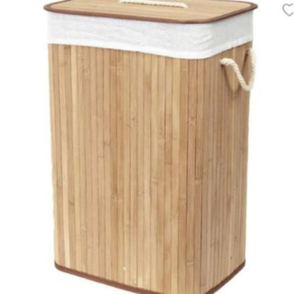 Laundry basket made of natural bamboo by Acalora