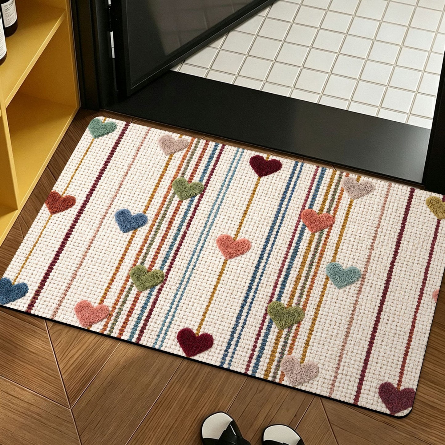 Heart Pattern Decorative Area Rug Acalora