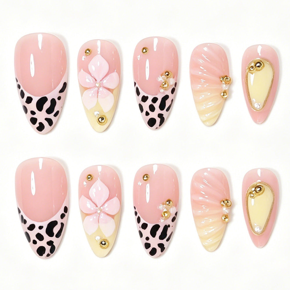 Decorative Stiletto Nail Art Tips with Floral Accents Acalora