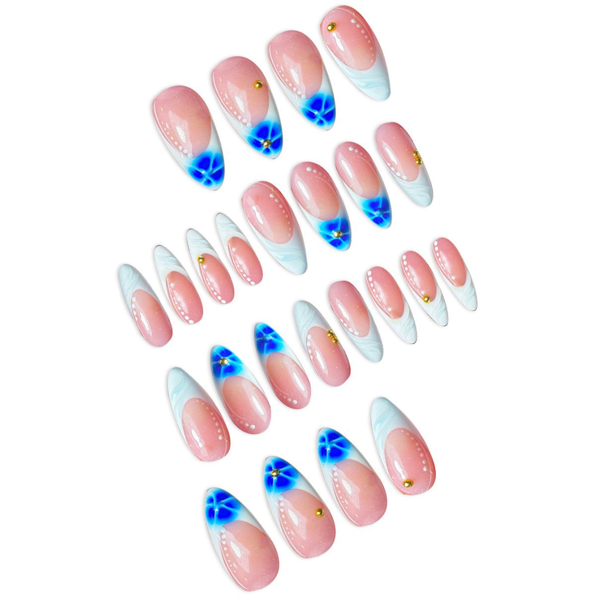 Glamorous Artistic Stiletto Press-On Nails Acalora