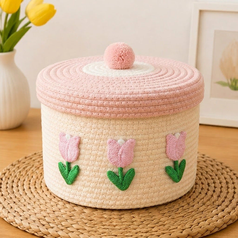 Decorative Knitted Storage Container Acalora