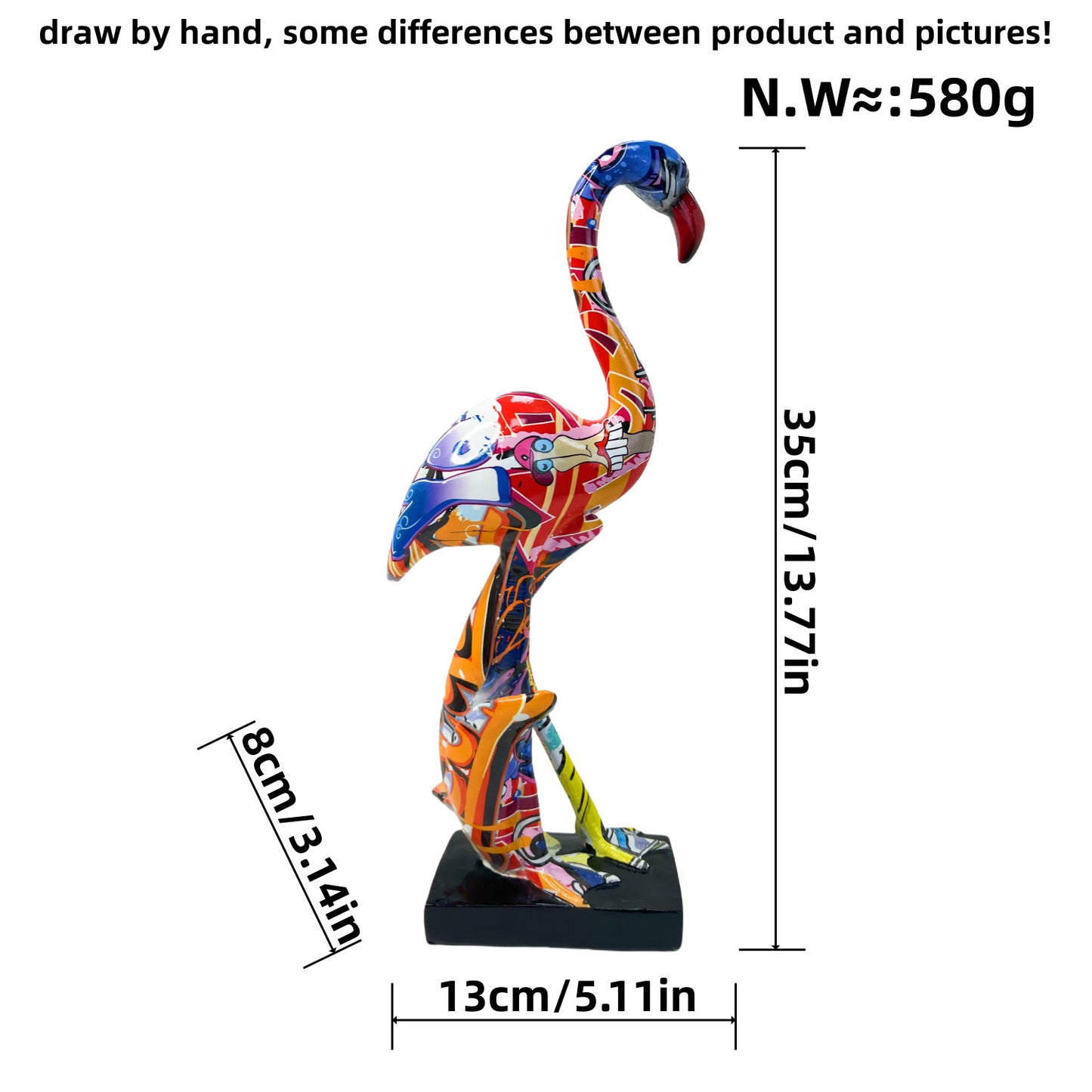 Artistically designed Flamingo sculpture Acalora