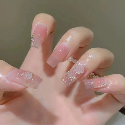 Decorative Floral Press-On Nail Art Set Acalora