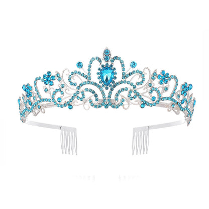 Ladies' Sparkling Crystal Tiara with filigree design wreath