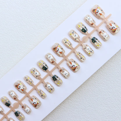 Halloween-Themed Press-On Nail Art Set Acalora