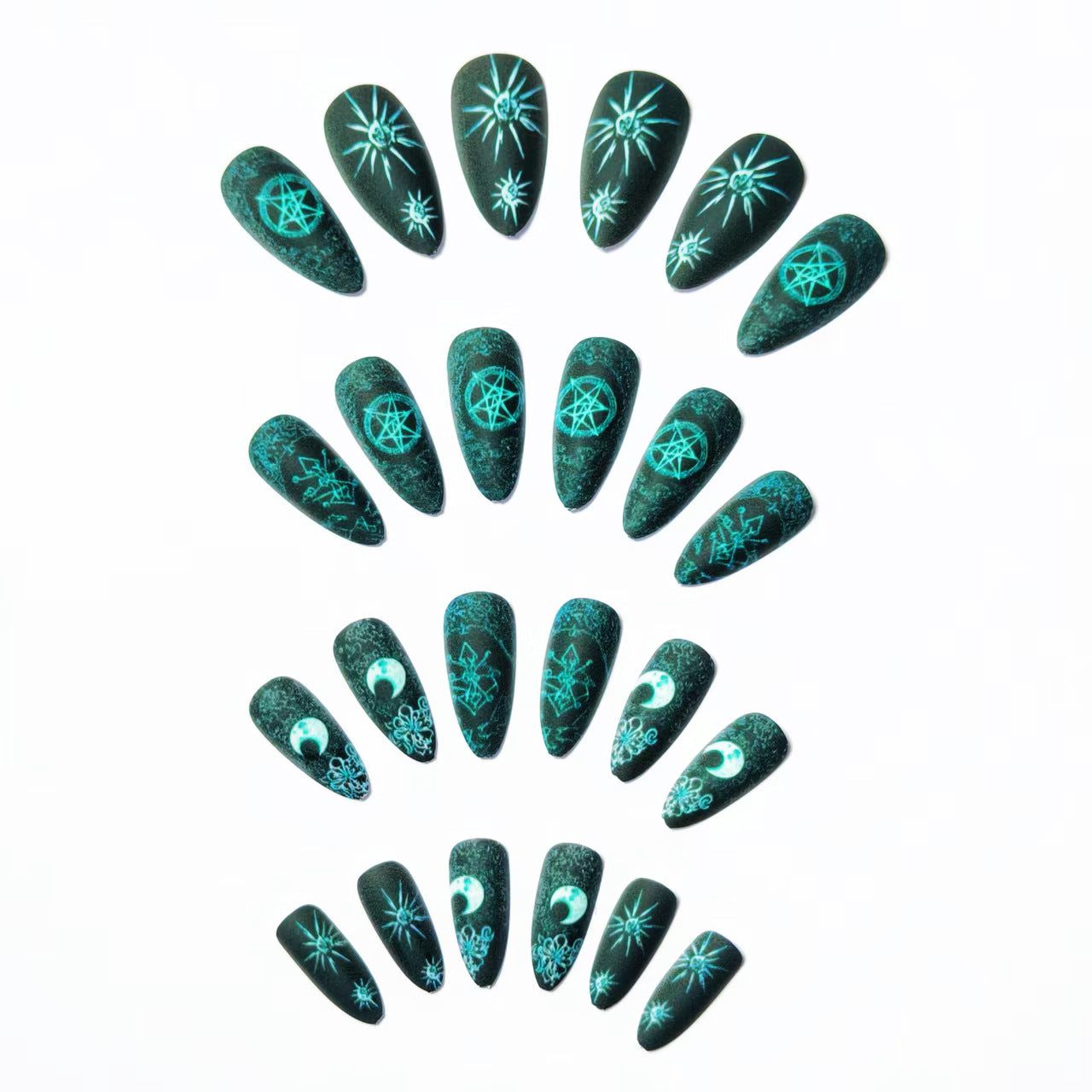Mystical Patterned Nail Art Acalora