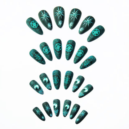 Mystical Patterned Nail Art Acalora