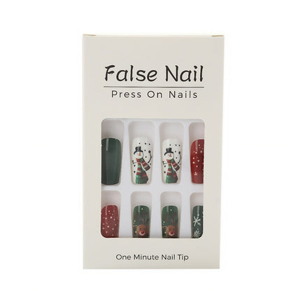 Festive artificial nails with wintry motifs Acalora