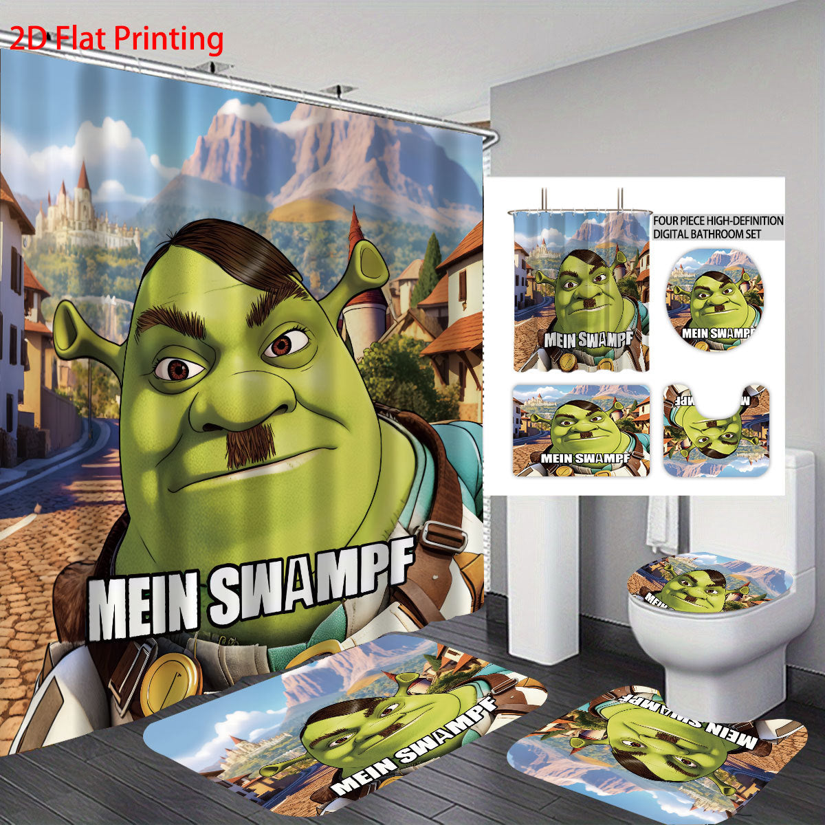 Cartoon Character Bathroom Decor Set