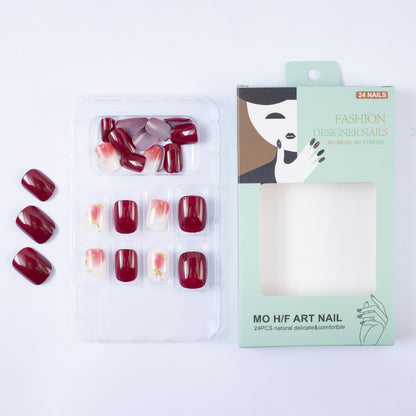 Artificial nails in modern glitter gradient design Acalora