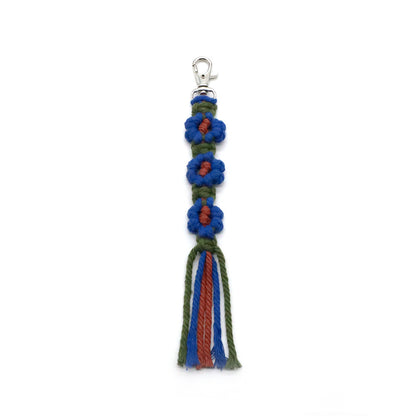 Decorative keychain made of macrame