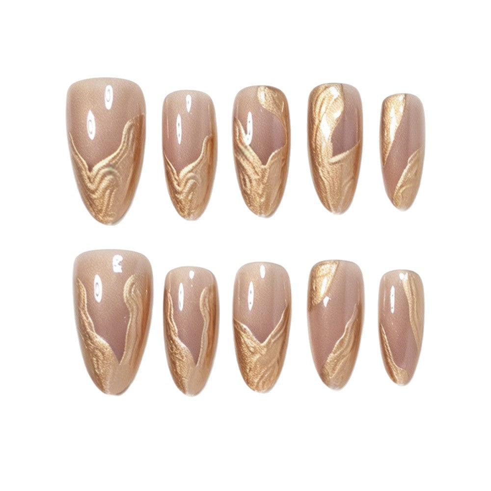 Premium Marble Design Press-On Nail Set Acalora