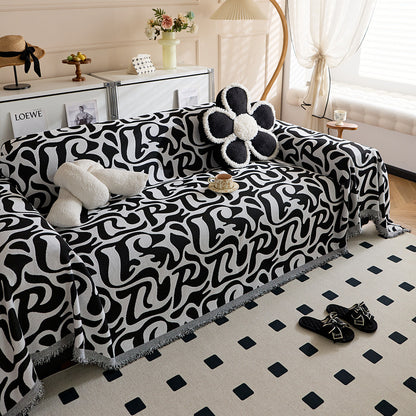 Cozy Abstract Patterned Sofa Throw Blanket