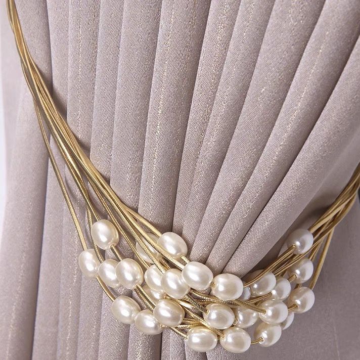 Decorative curtain holder with bead accent Acalora