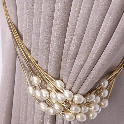 Decorative curtain holder with bead accent Acalora