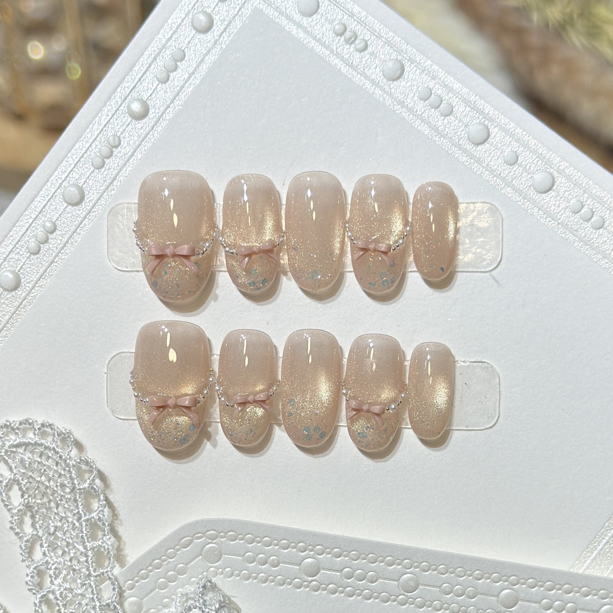 Themed Press-On Nail Art Set with Hello Kitty Designs Acalora