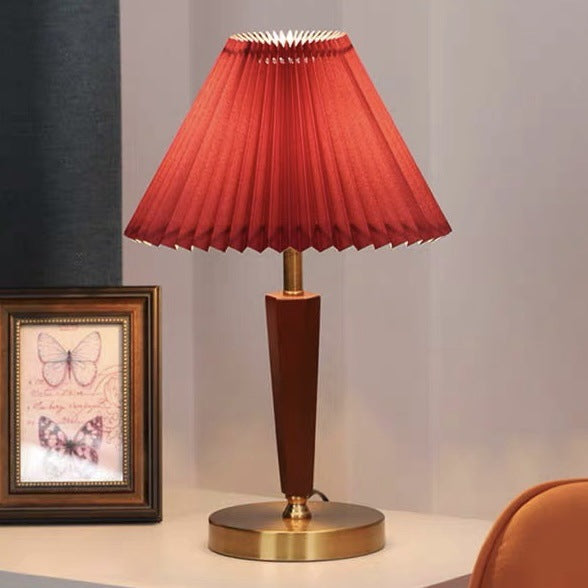 Decorative Table Lamp with Pleated Shade