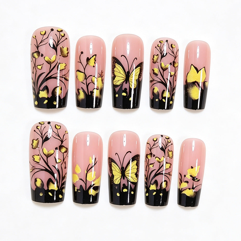 Butterfly Floral Nail Art Design Acalora