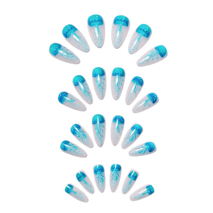 Artistic Jellyfish Design Nail Art Acalora