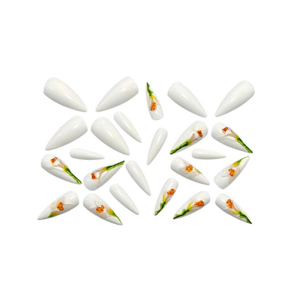 Artificial nails with elaborate floral design Acalora