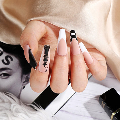 Art Nail Set with Creative Chess Designs Acalora