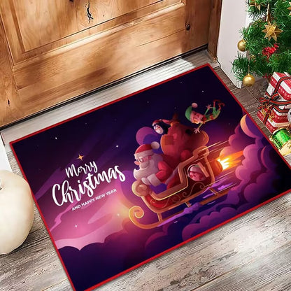 Festive Holiday Door Mat