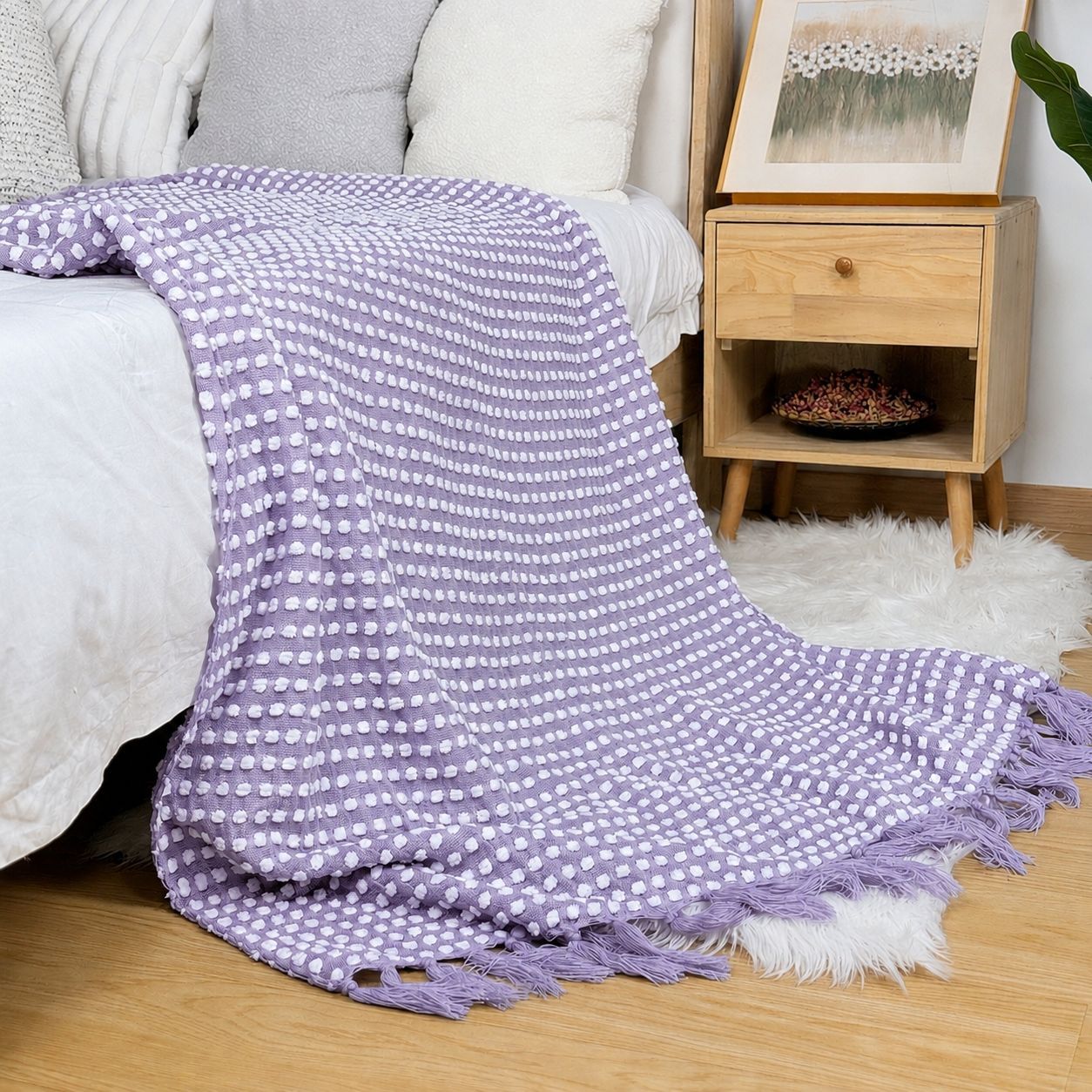 Cozy Textured Throw Blanket