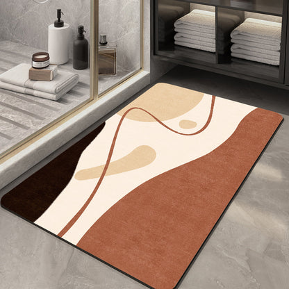 Abstract Pattern Non-Slip Bath Mat Acalora