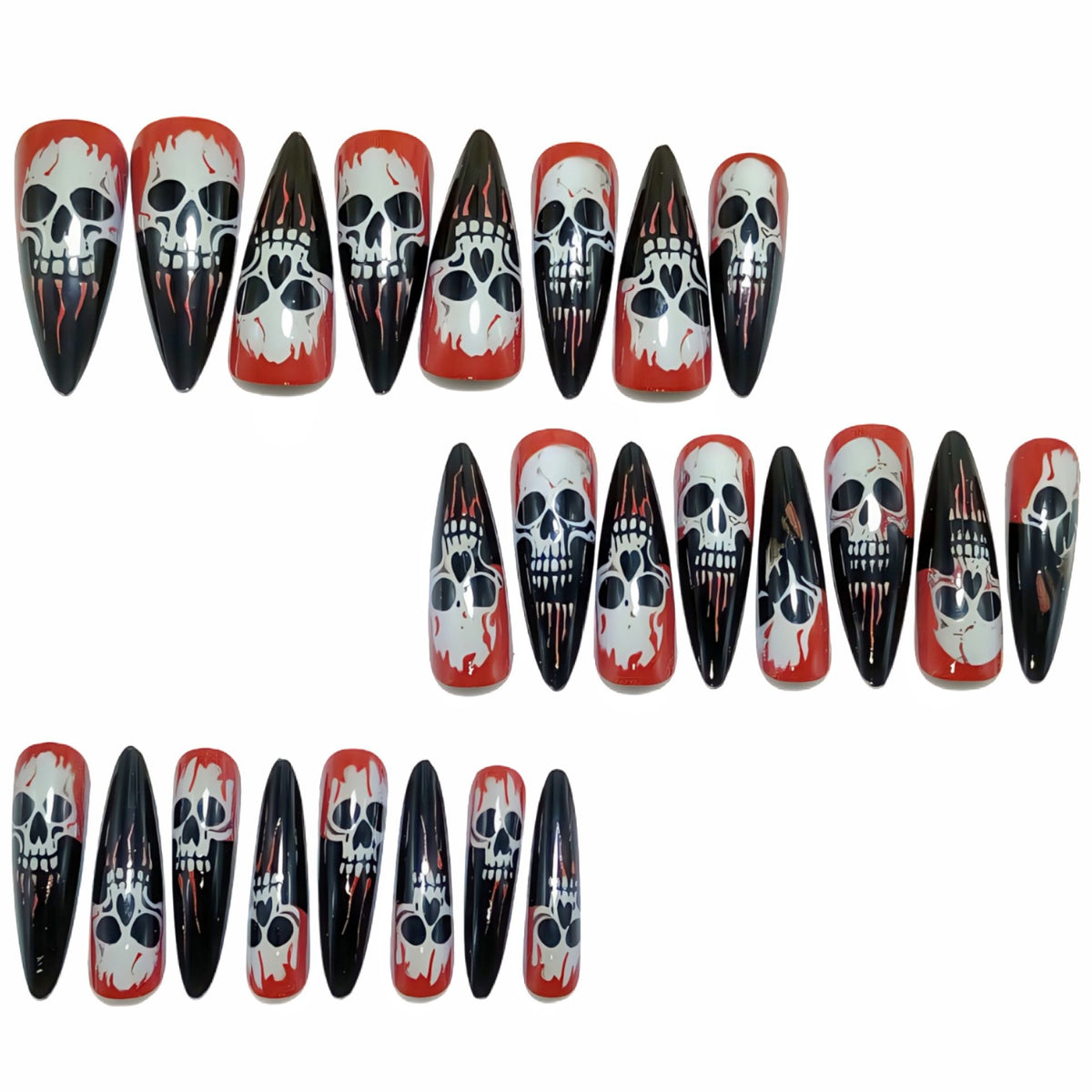 Halloween themed artificial nails Acalora