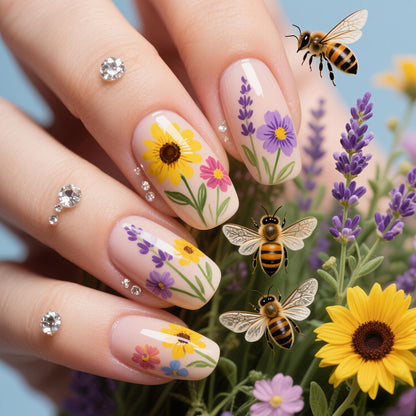 Floral 3D Nail Art Acalora