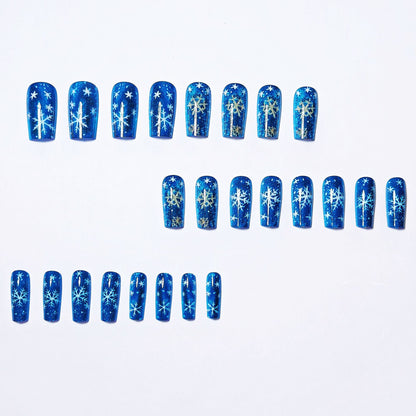 Festive Winter-Themed Glitter Nail Art Acalora