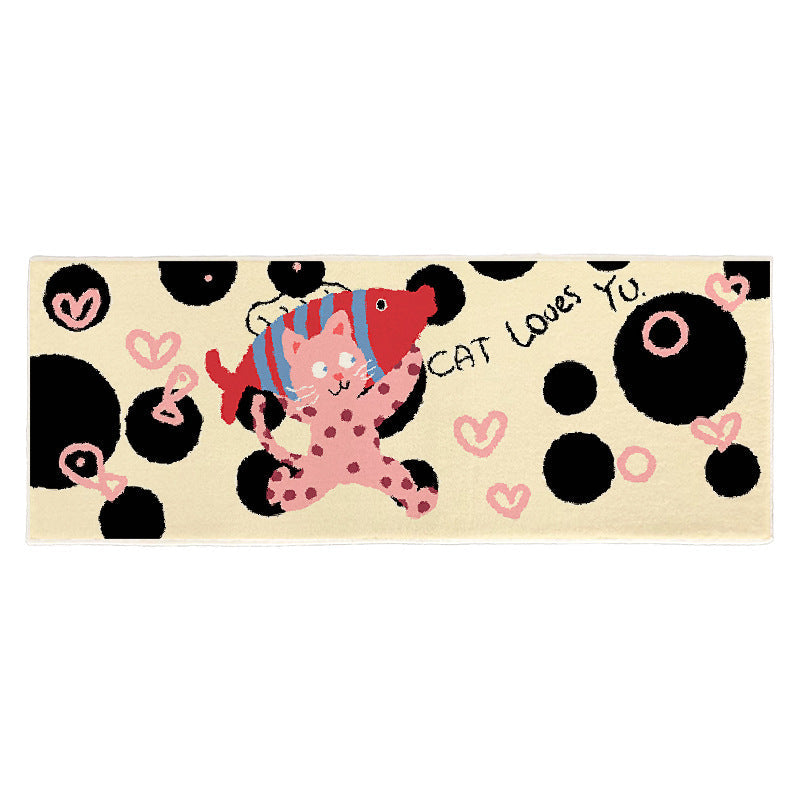 Playful Cat-Themed Bath Rug