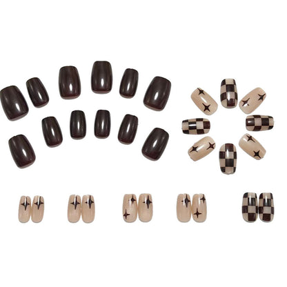 Artificial nails with modern geometric patterns Acalora