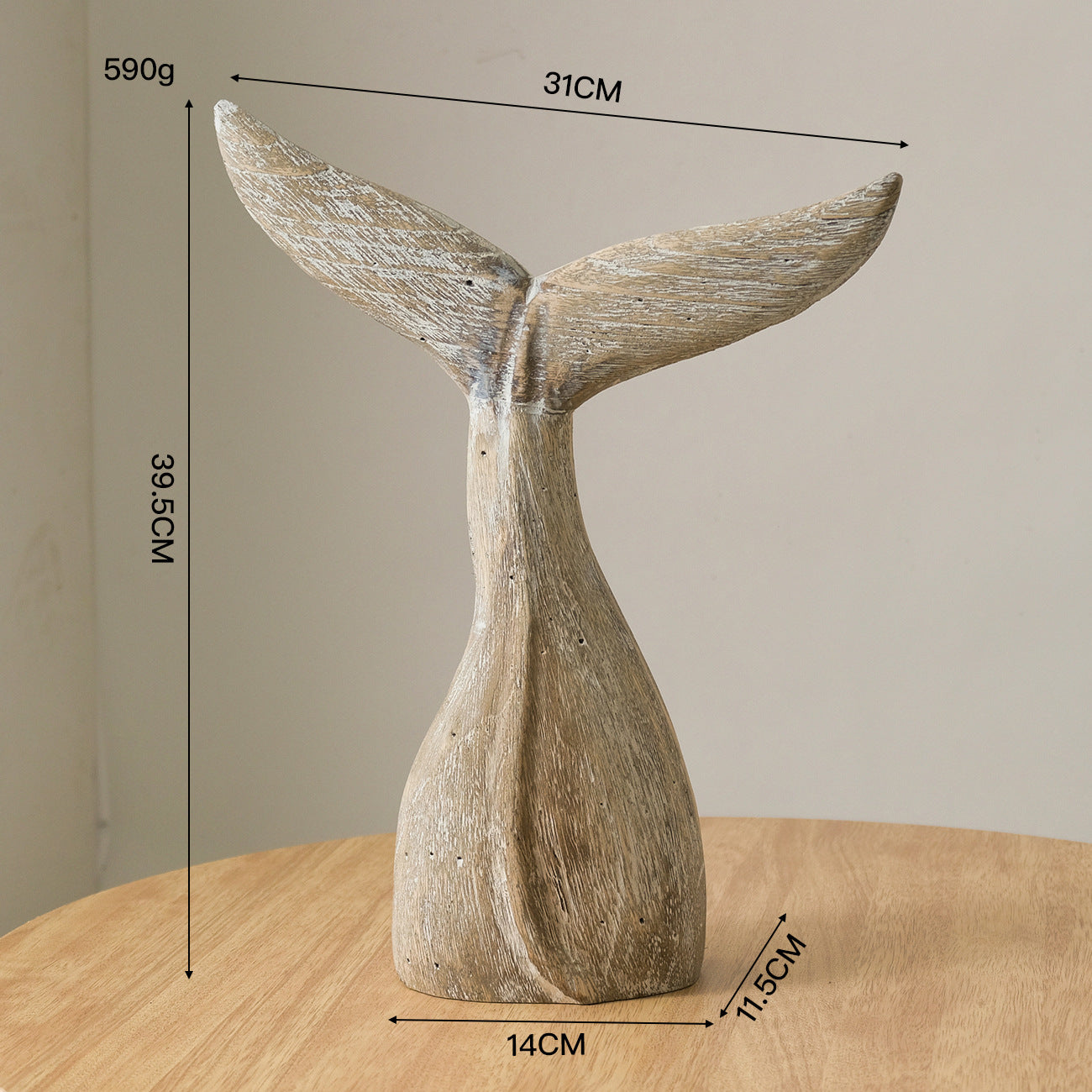 Coastal Whale Tail Sculpture
